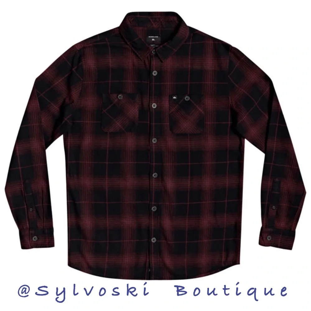 🔥Quiksilver Shadow Swells Long Sleeve Shirt NWT - Picture 5 of 8